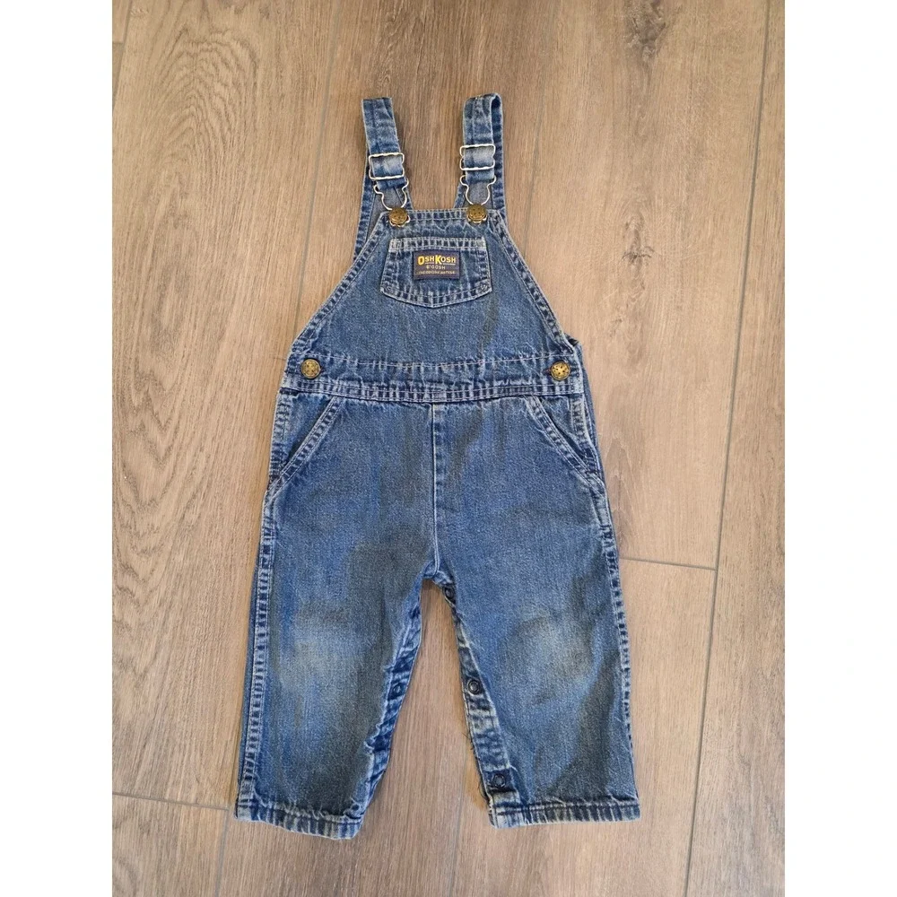 Vintage OshKosh B'Gosh 1983 Vestbak Denim Overalls‎ Size 24 Months USA Made
